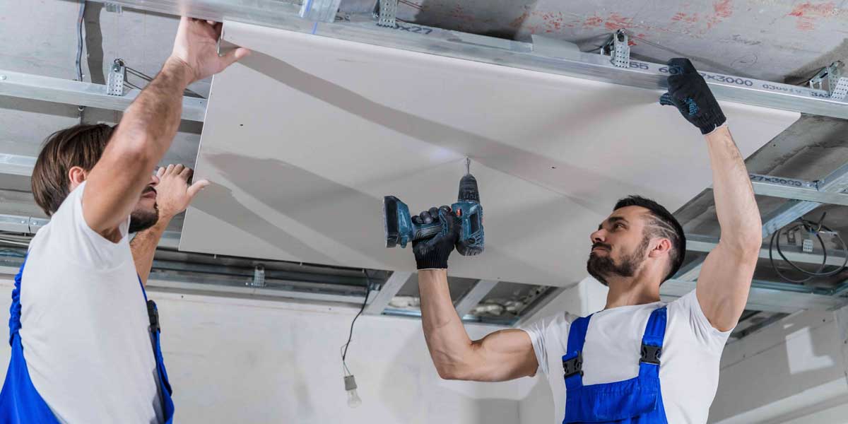 Pose de faux plafonds